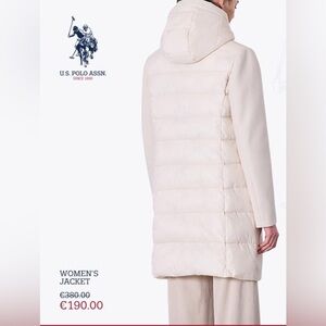 U.S. Polo Assn. Packable Lightweight Jacket Winter Pearl Size XL